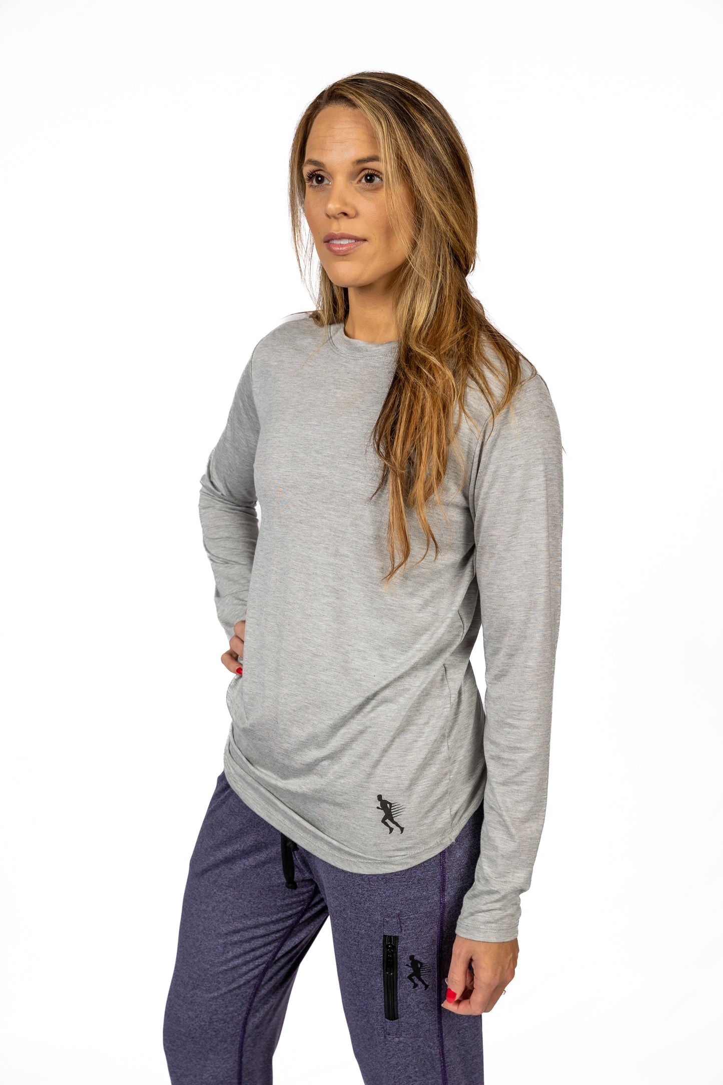 LONG SLEEVE TEE - HEATHER GRAY - THE TAPER