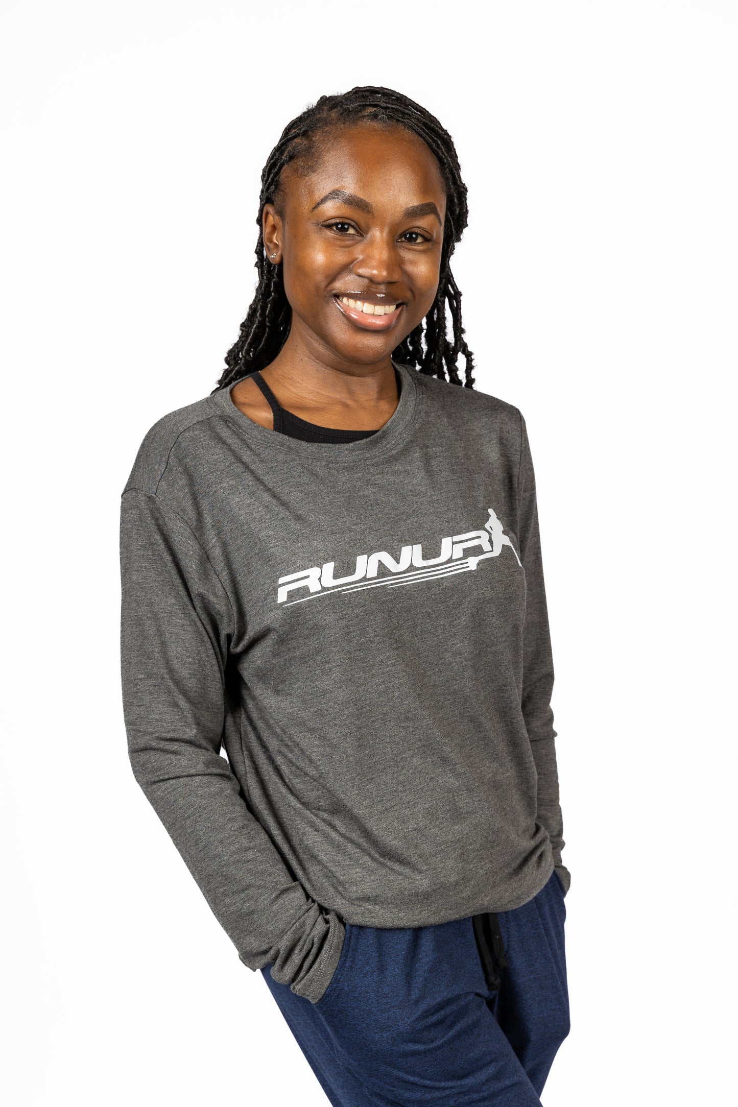 LONG SLEEVE TEE - CHARCOAL - THE TAPER