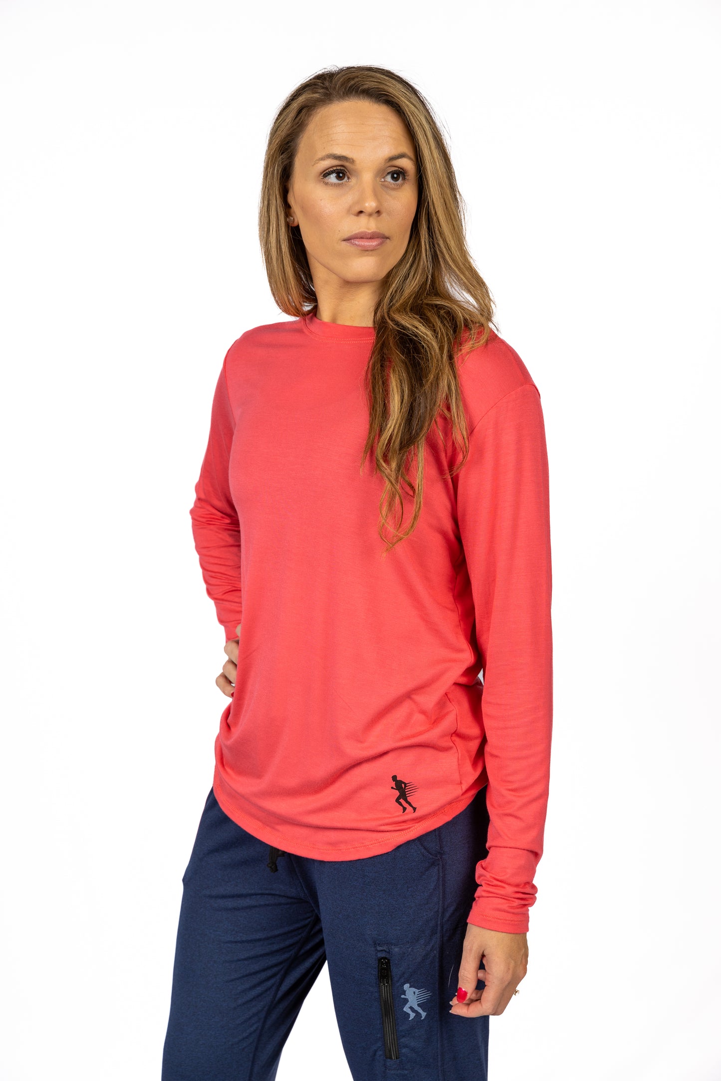 LONG SLEEVE TEE - CORAL - THE TAPER