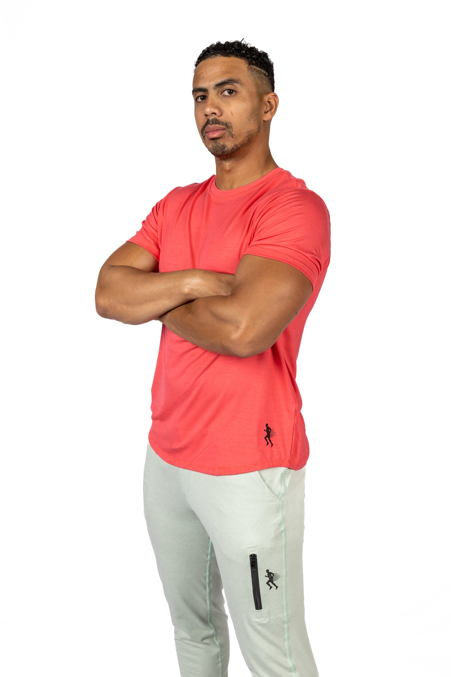 SHORT SLEEVE TEE - CORAL - THE RECOVERY