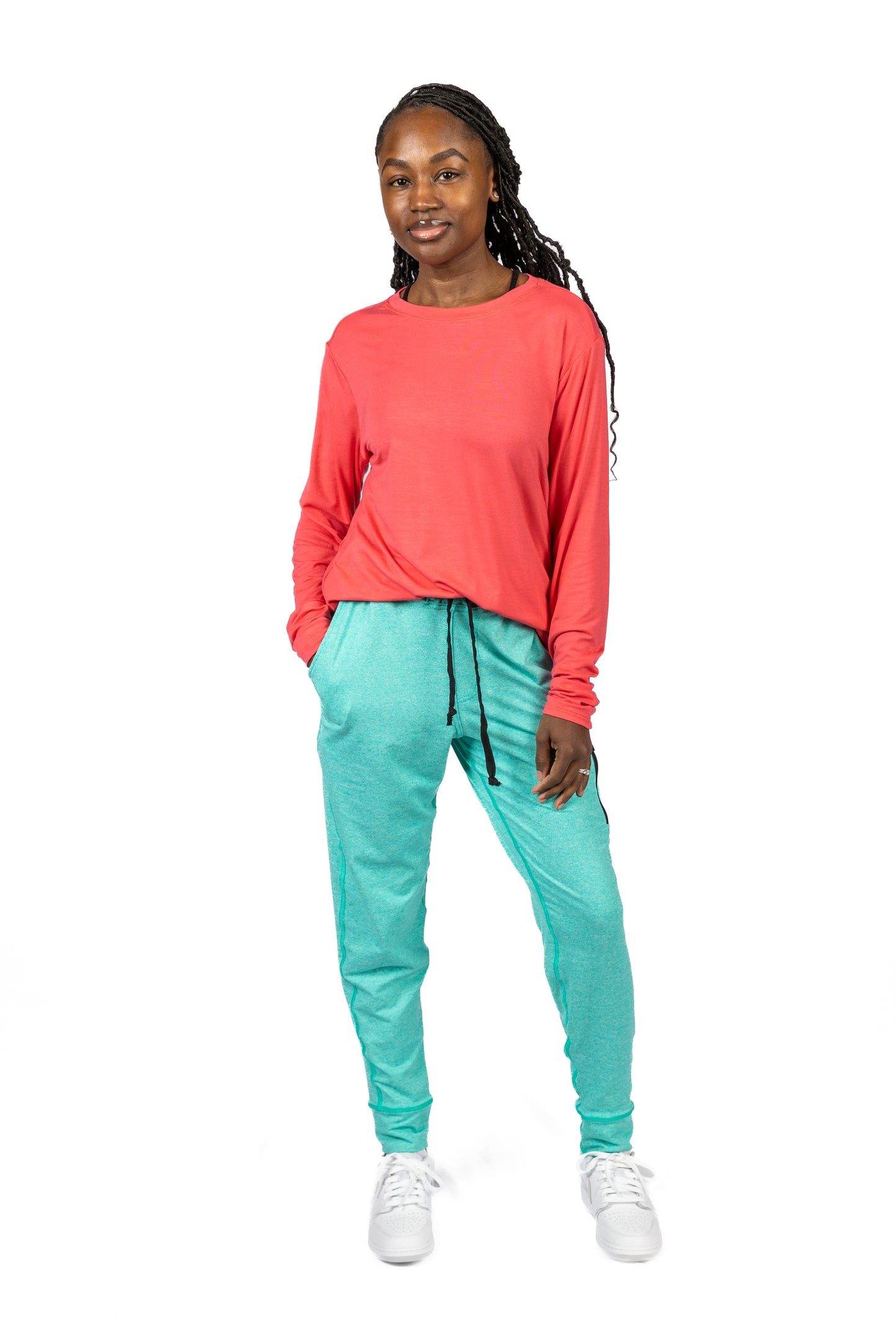LONG SLEEVE TEE - CORAL - THE TAPER