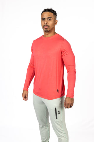 LONG SLEEVE TEE -  CORAL - THE TAPER