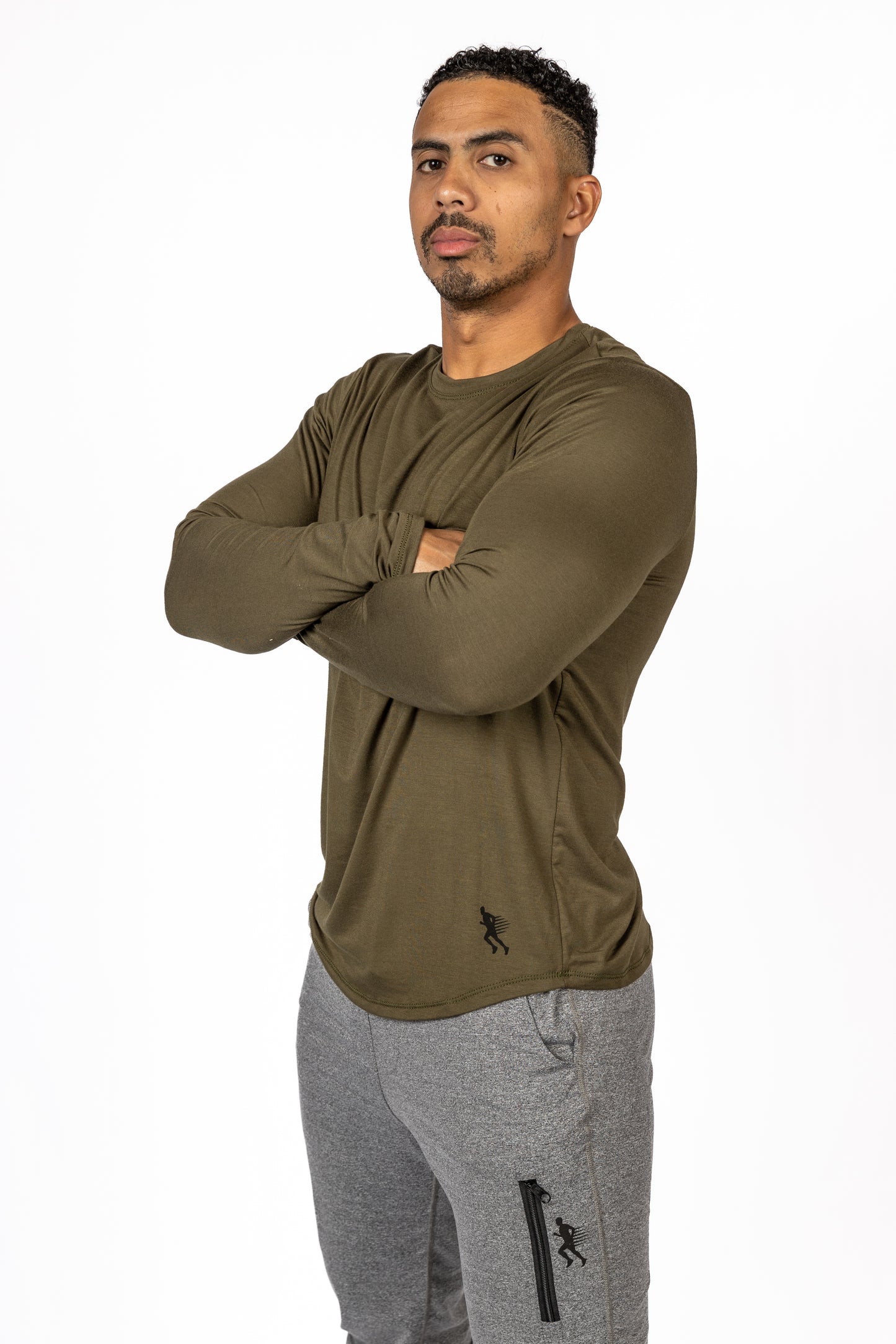 LONG SLEEVE TEE - OLIVE - THE TAPER