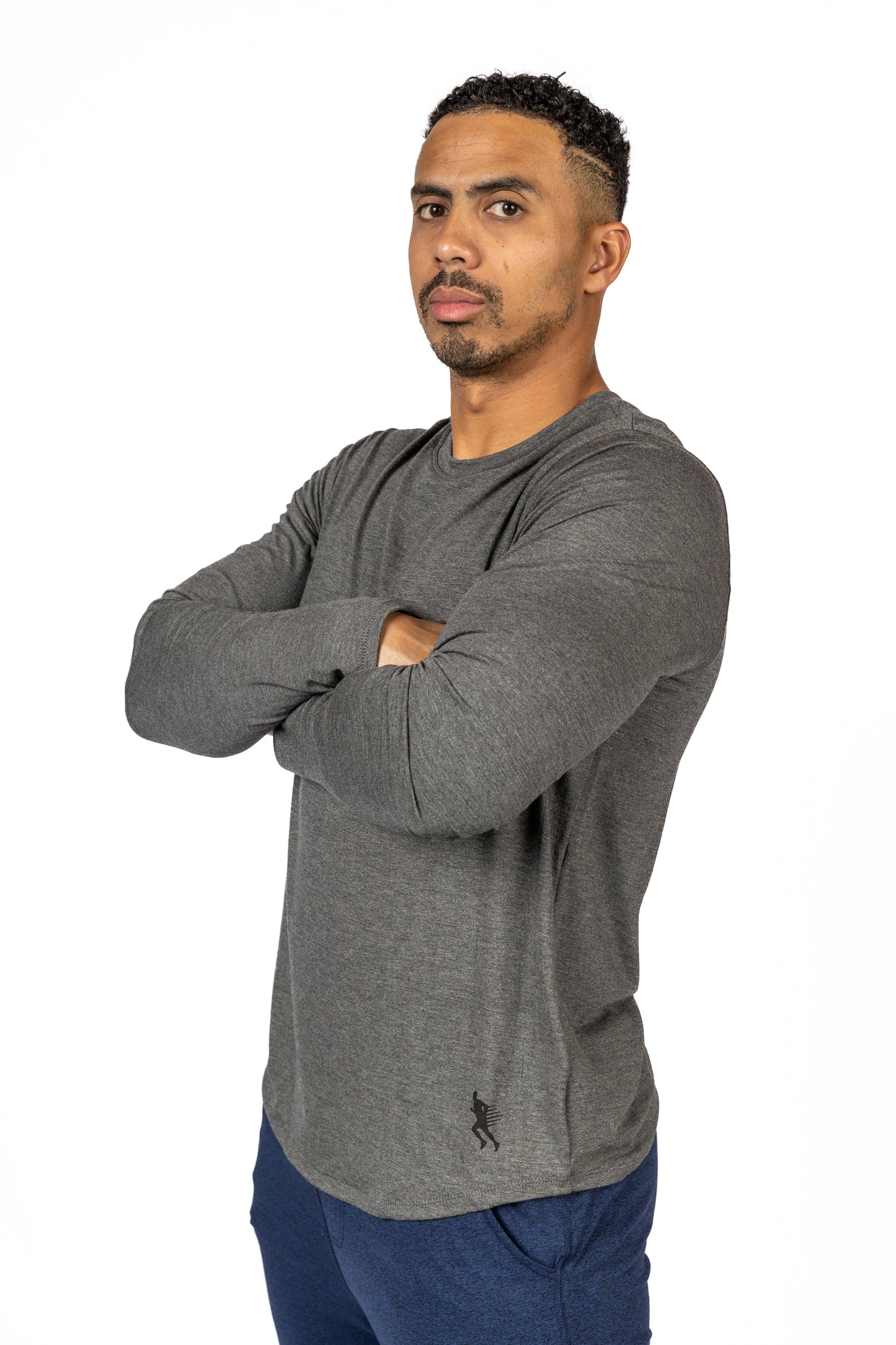 LONG SLEEVE TEE - CHARCOAL - THE TAPER