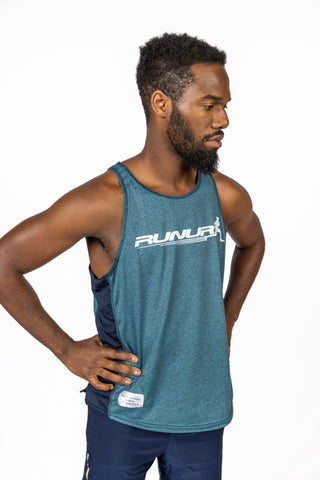 SINGLET - HEATHER BLUE - THE OUT AND BACK