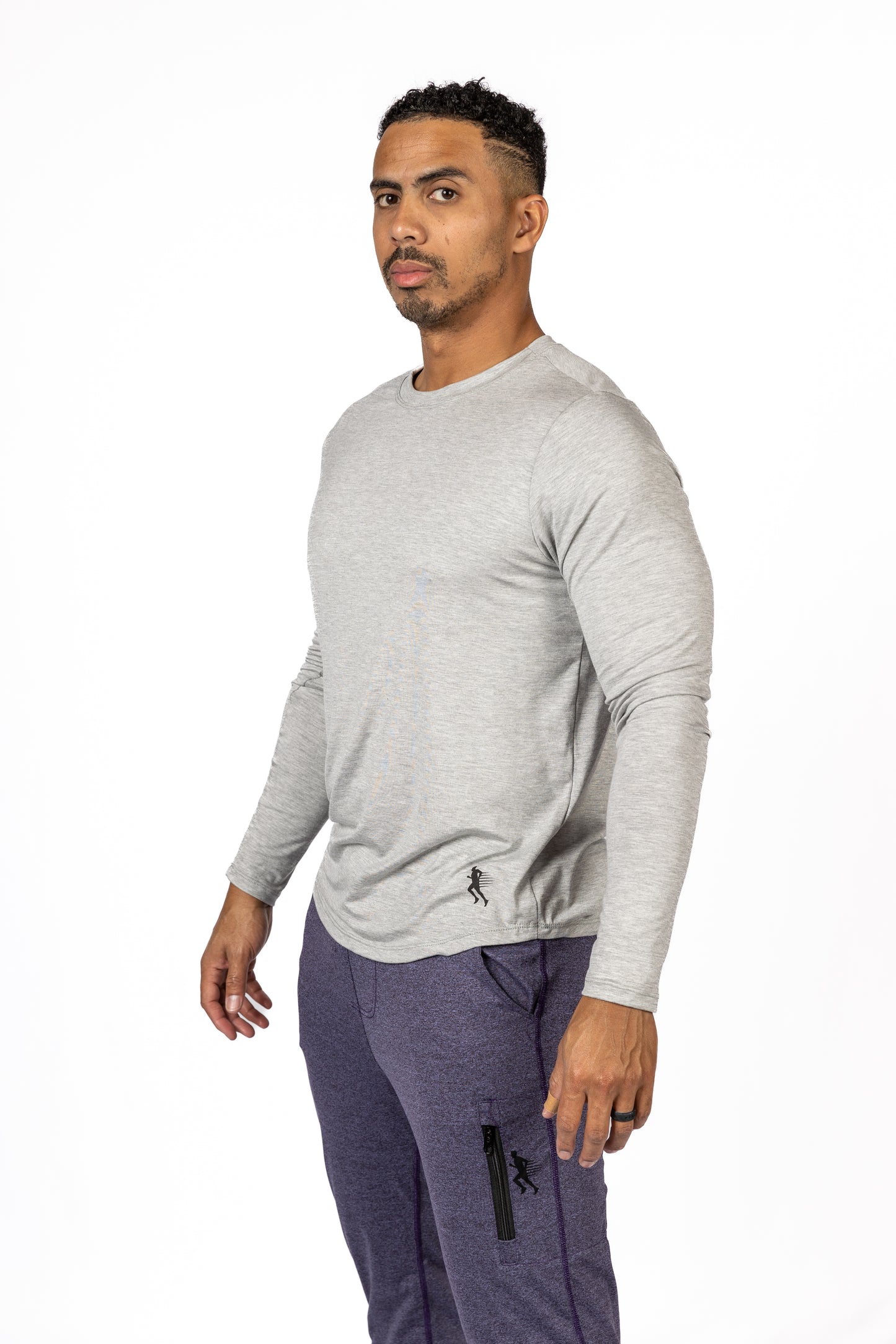 LONG SLEEVE TEE - HEATHER GRAY - THE TAPER