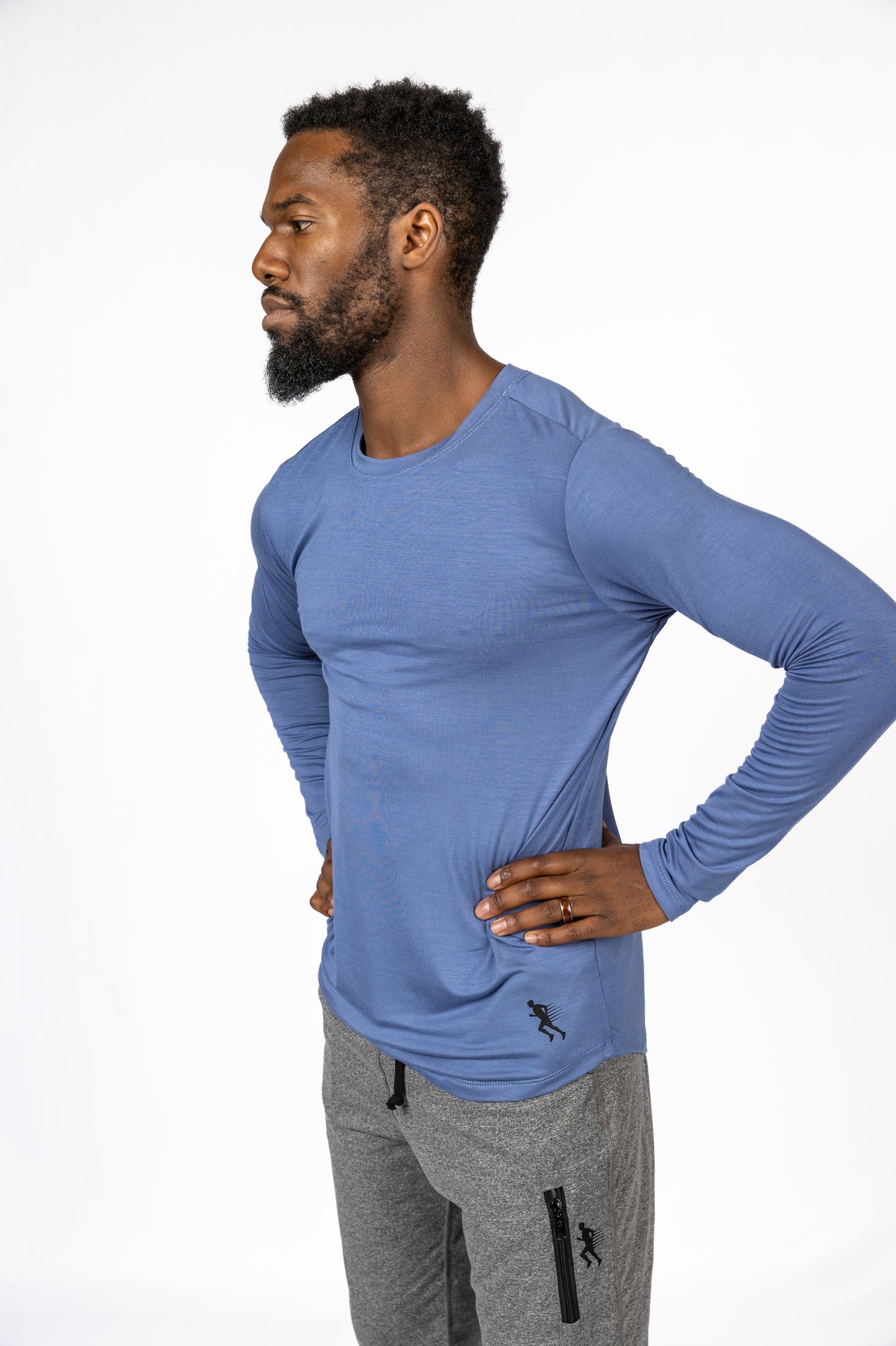 LONG SLEEVE TEE - DENIM - THE TAPER