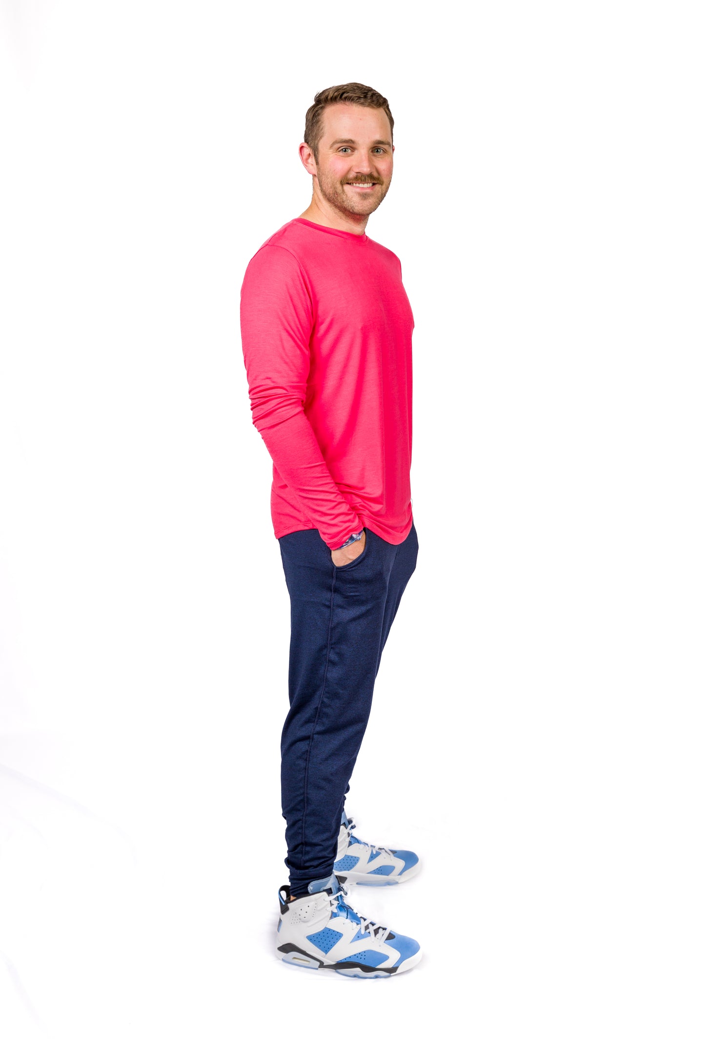 LONG SLEEVE TEE - CORAL - THE TAPER