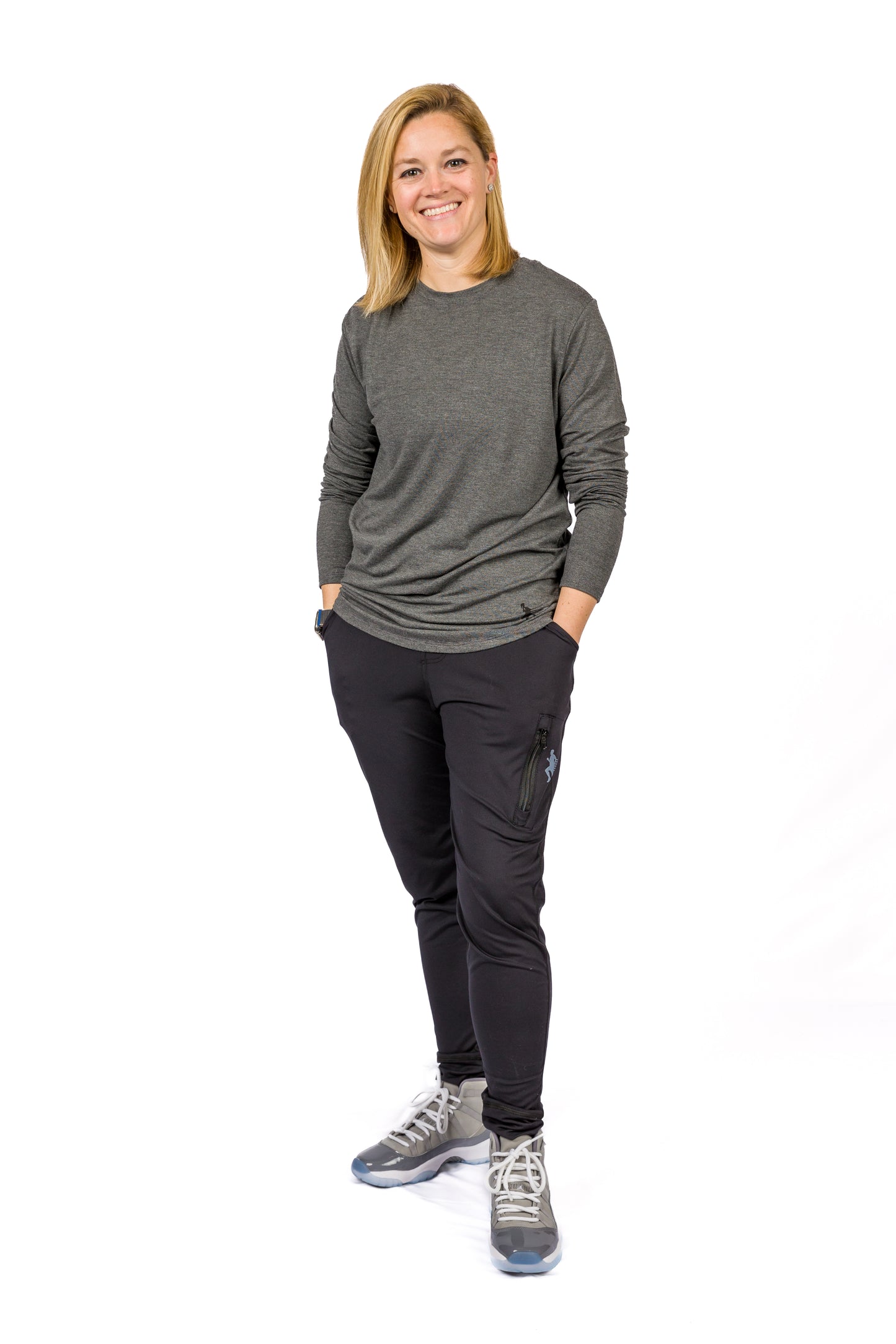 LONG SLEEVE TEE - CHARCOAL - THE TAPER