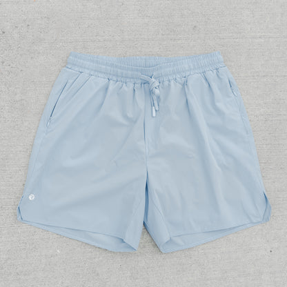 2 IN 1 RUNNING SHORTS - THE SWIFT - 6" - LIGHT BLUE