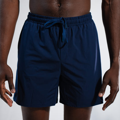 2 IN 1 RUNNING SHORTS - THE SWIFT - 6" - NAVY