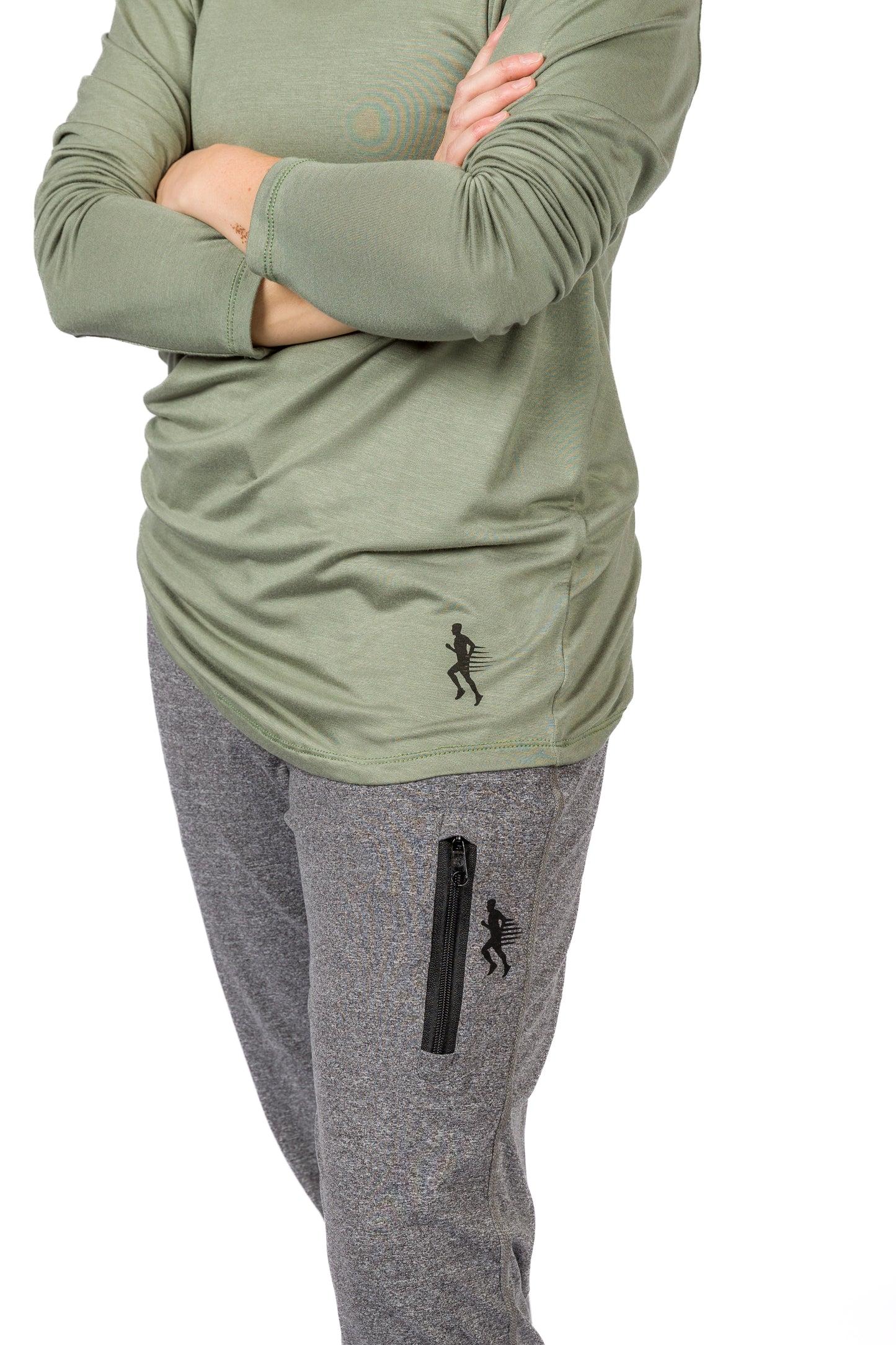 LONG SLEEVE TEE - SAGE GREEN - THE TAPER