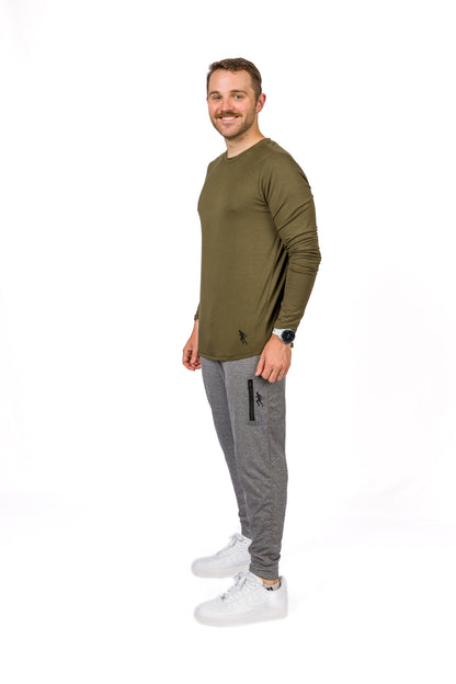 LONG SLEEVE TEE -  OLIVE - THE TAPER