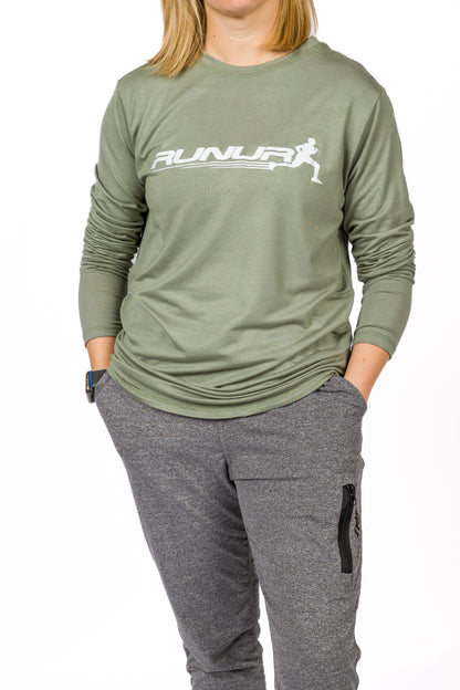 LONG SLEEVE TEE - SAGE GREEN - THE TAPER