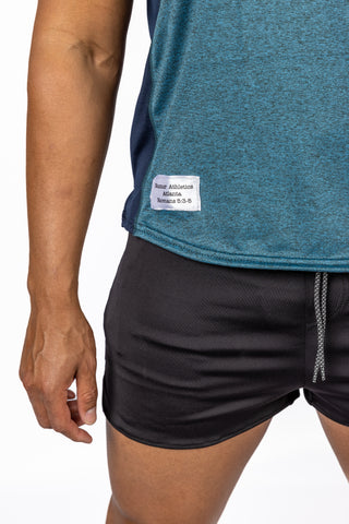 2 IN 1 RUNNING SHORTS - 5" BLACK - THE SURGE