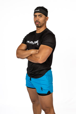 2 IN 1 RUNNING SHORTS - 5" DARK TURQUOISE - THE SURGE