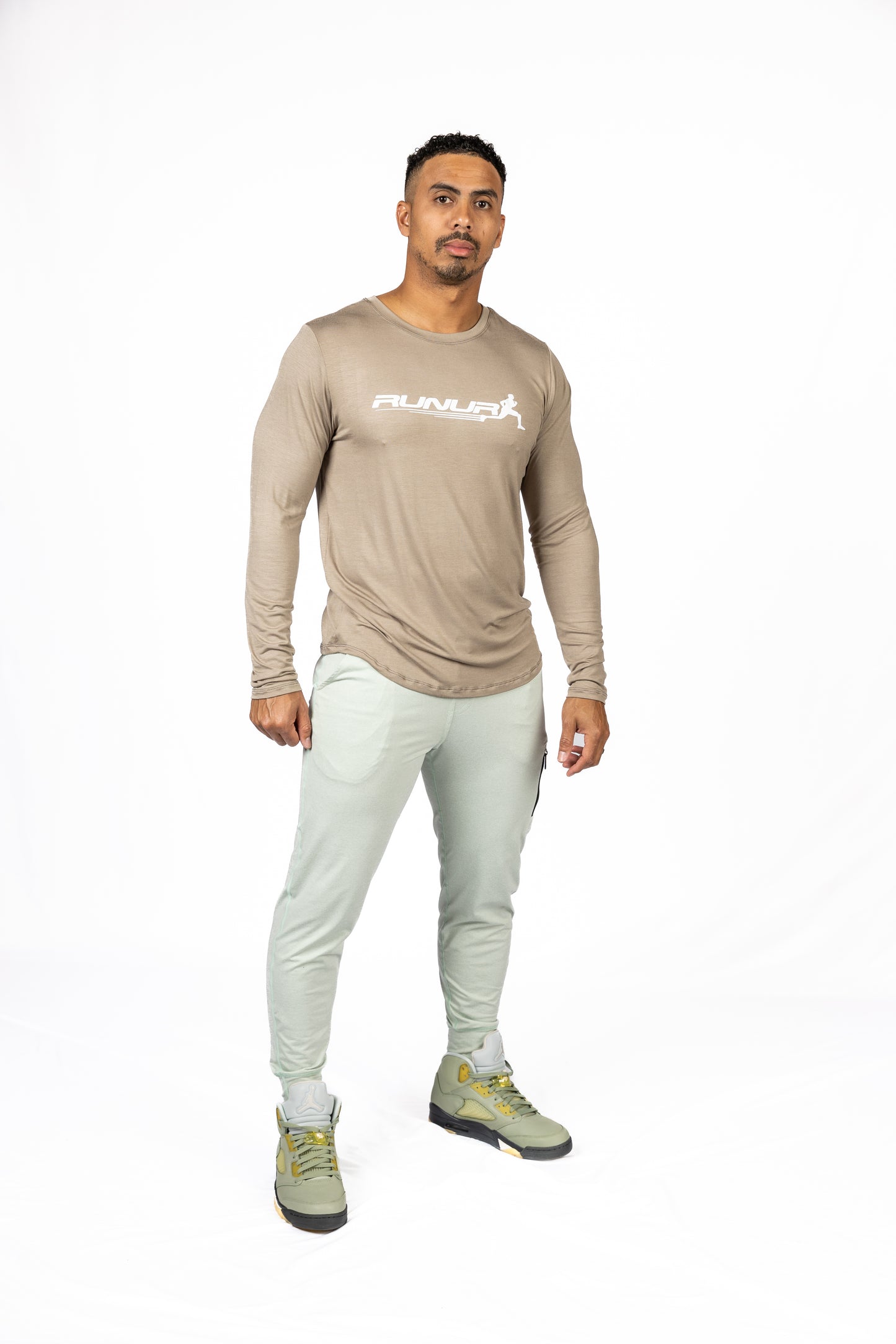 LONG SLEEVE TEE -  STONE - THE TAPER