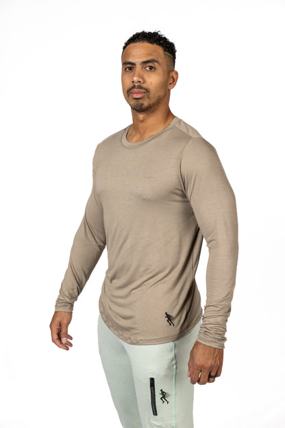 LONG SLEEVE TEE -  STONE - THE TAPER