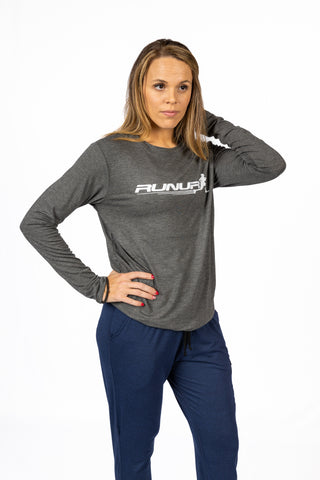 LONG SLEEVE TEE -  CHARCOAL - THE TAPER