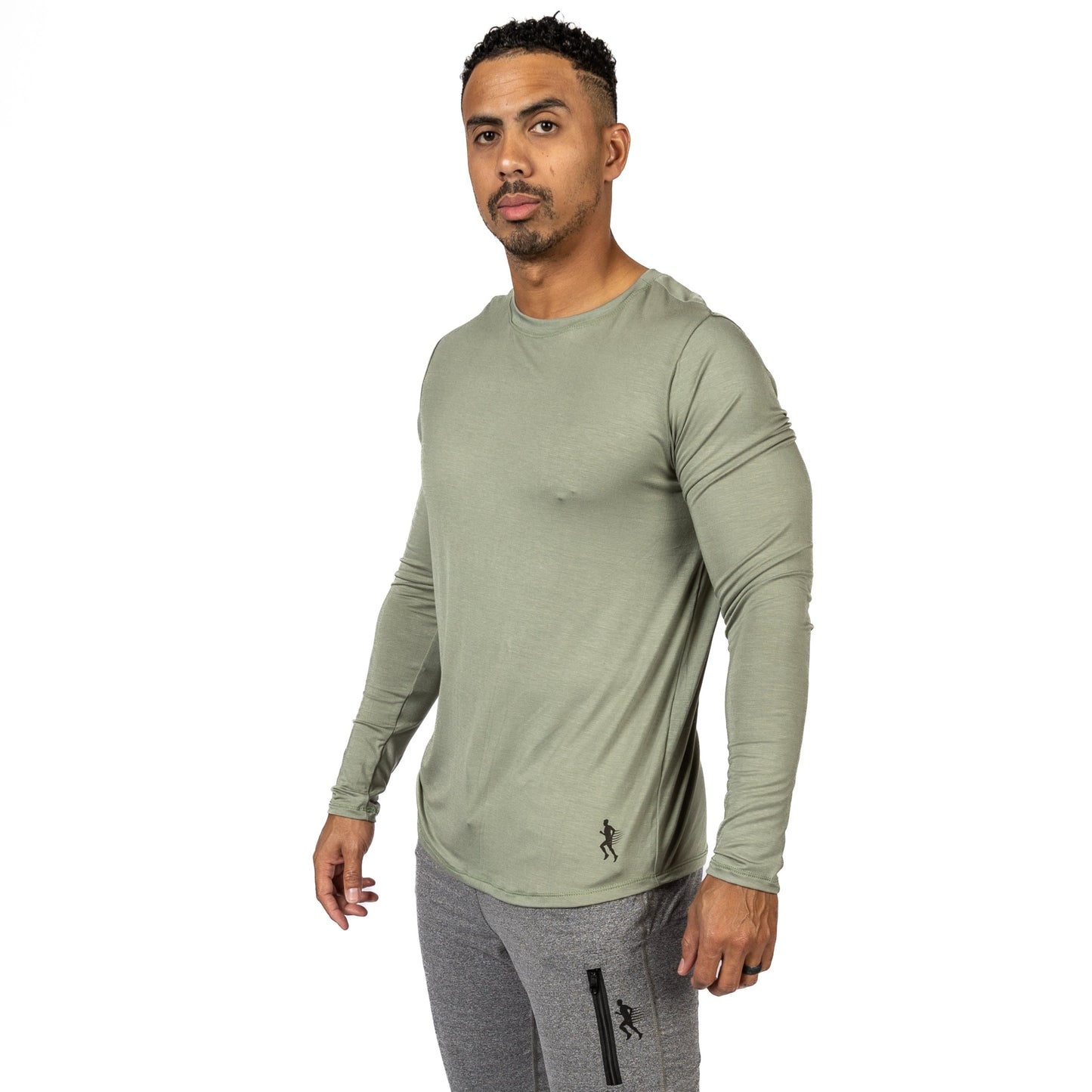 LONG SLEEVE TEE - SAGE GREEN - THE TAPER