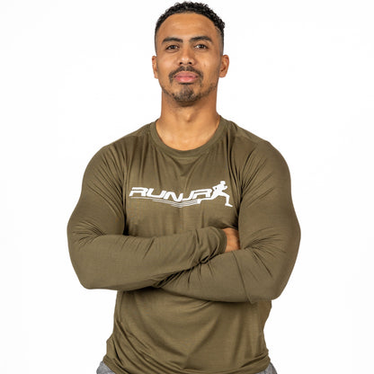 LONG SLEEVE TEE -  OLIVE - THE TAPER