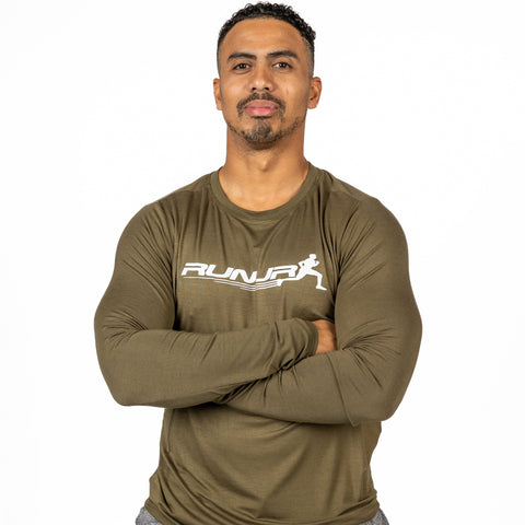 LONG SLEEVE TEE -  OLIVE - THE TAPER