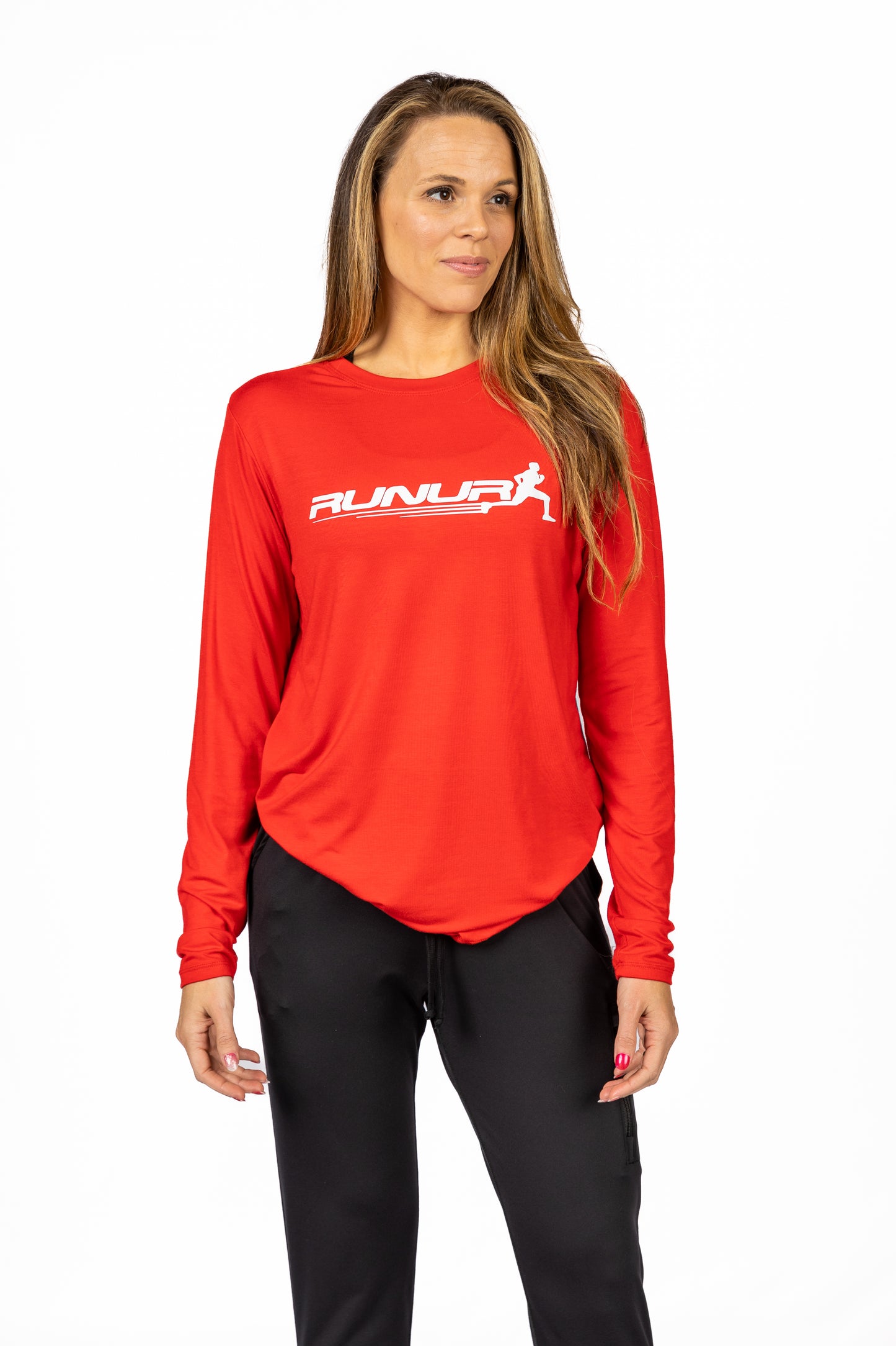 LONG SLEEVE TEE -  RED SCARLET - THE TAPER