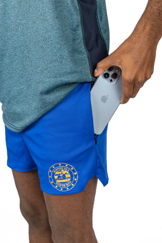 2 IN 1 RUNNING SHORTS - 5" ROYAL BLUE - THE COMMEMORATIVE COLLECTION - BOSTON SPECIAL EDITION