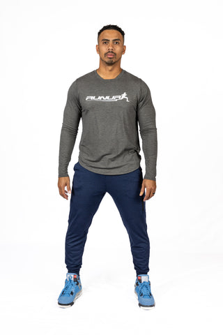 LONG SLEEVE TEE -  CHARCOAL - THE TAPER