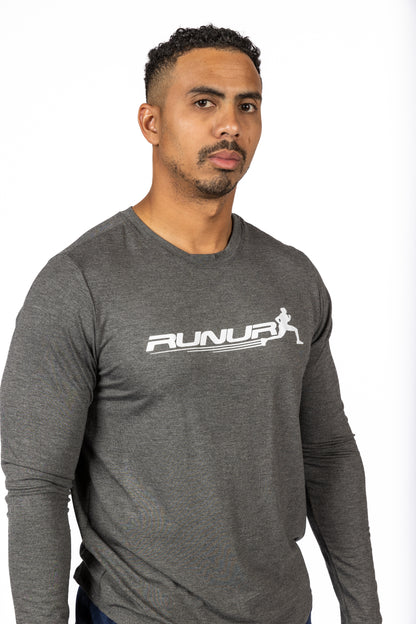 LONG SLEEVE TEE -  CHARCOAL - THE TAPER