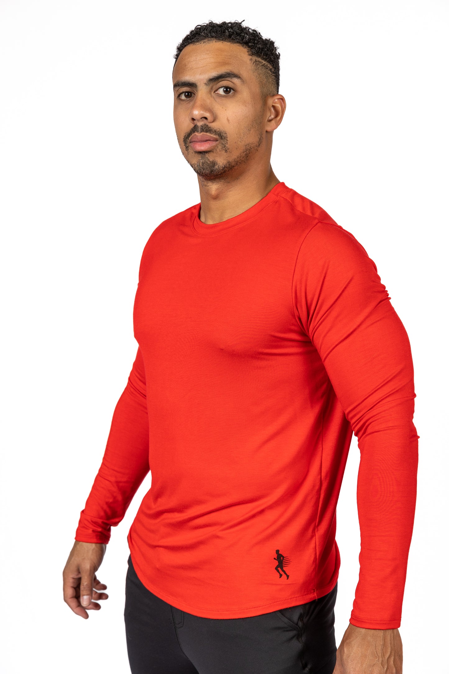 LONG SLEEVE TEE -  RED SCARLET - THE TAPER