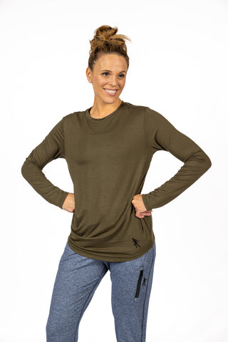 LONG SLEEVE TEE -  OLIVE - THE TAPER