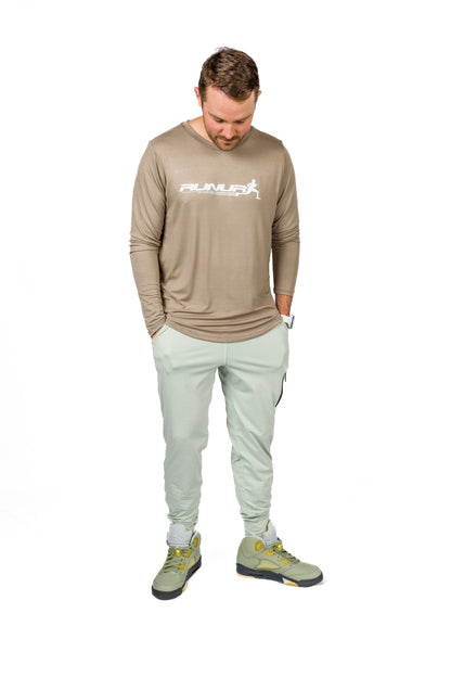 LONG SLEEVE TEE -  STONE - THE TAPER