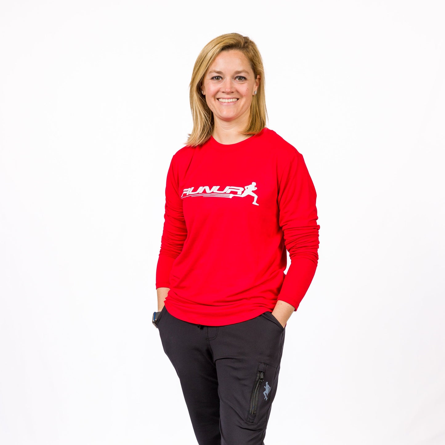 LONG SLEEVE TEE -  RED SCARLET - THE TAPER